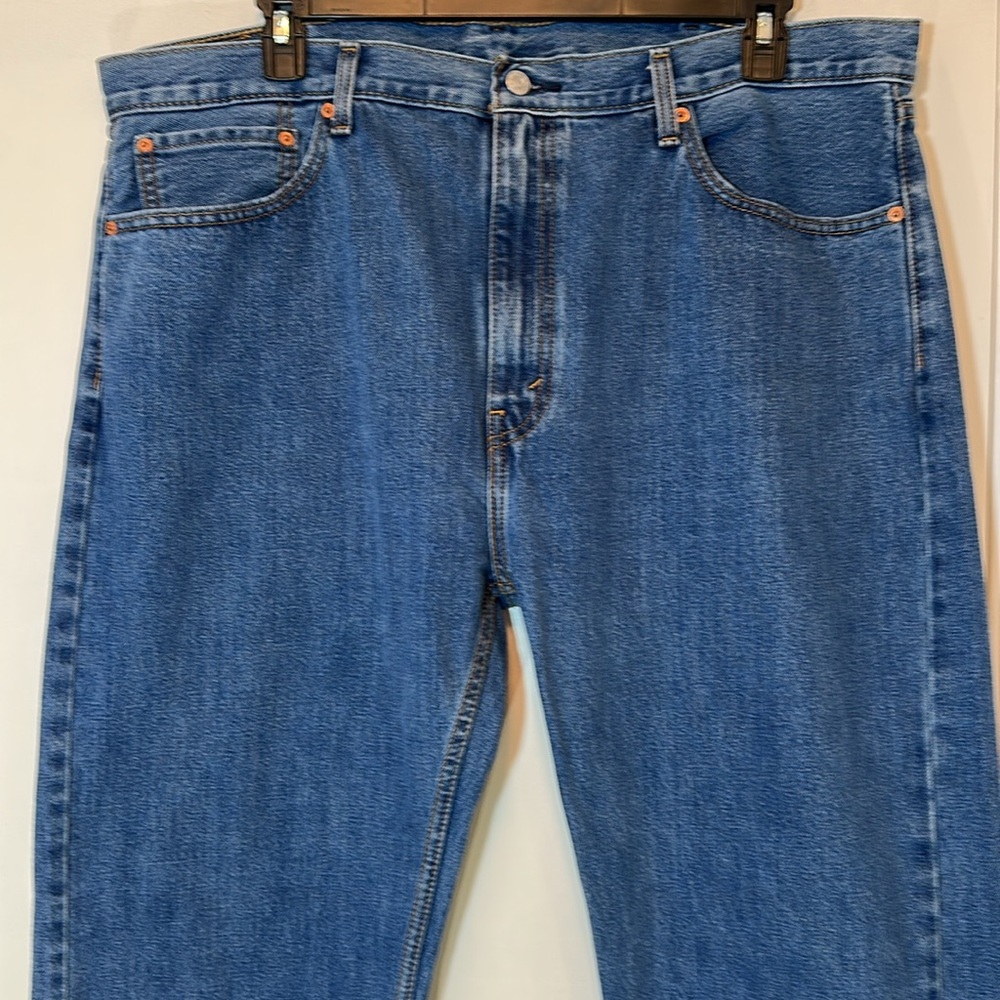 Levi's 505 Regular Fit Cotton Denim Jeans 42x30 - Picture 5 of 13